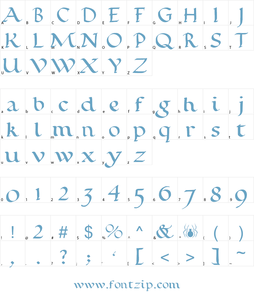 Calligraphy Pen Font Character